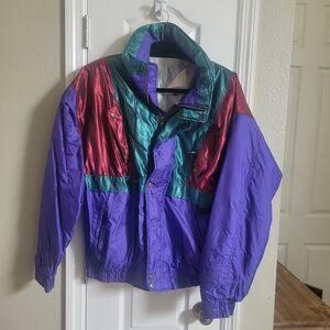 Vintage Boulder Gear Coat Ski Jacket Size xl Snowboard Winter 90s. color block c